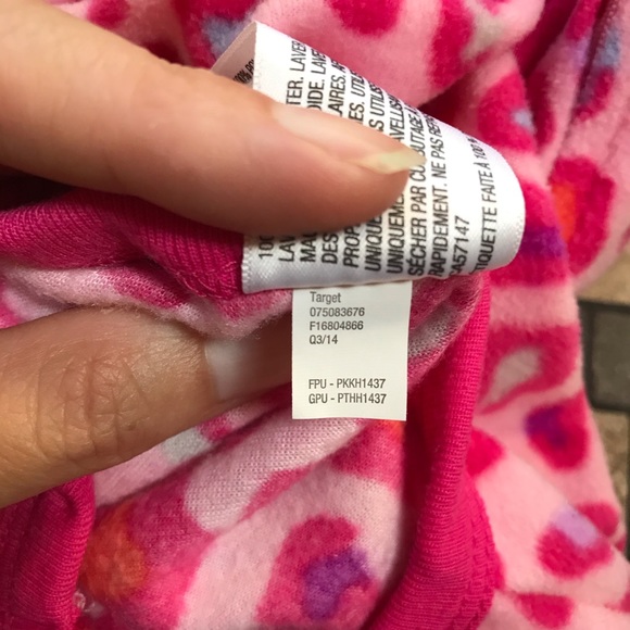 Target Pajamas Pink Target Leopard Print Footed Onesie Pajamas